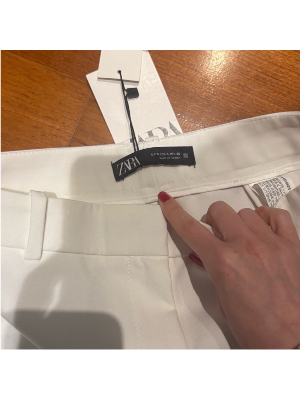 NWT Zara White Women's Tailored Wide-Leg Pants